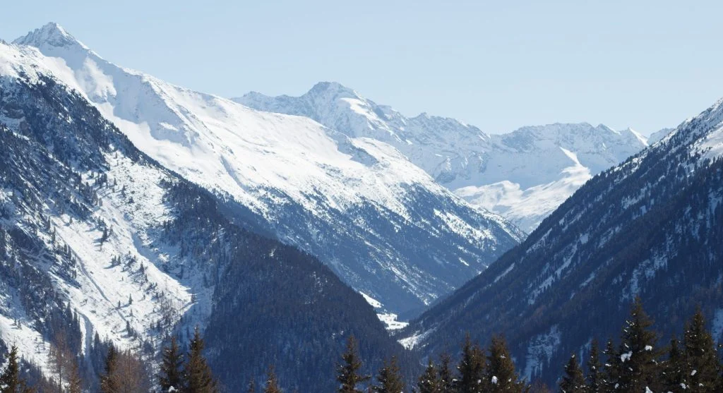 Mountain environment during winter conditions